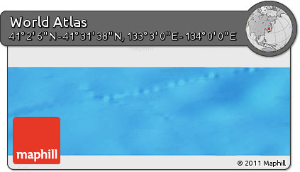 Physical Panoramic Map of the Area around 41° 16' 52" N, 133° 31' 30" E