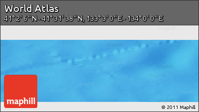 Physical Panoramic Map of the Area around 41° 16' 52" N, 133° 31' 30" E