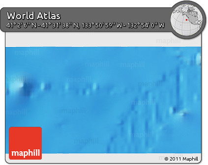 Physical 3D Map of the Area around 41° 16' 52" N, 133° 22' 30" W
