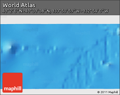 Physical 3D Map of the Area around 41° 16' 52" N, 133° 22' 30" W