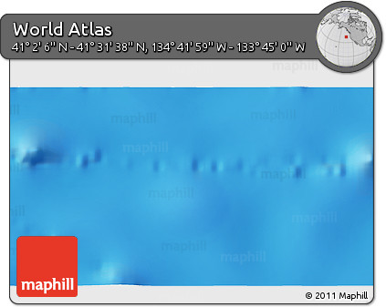 Shaded Relief 3D Map of the Area around 41° 16' 52" N, 134° 13' 29" W