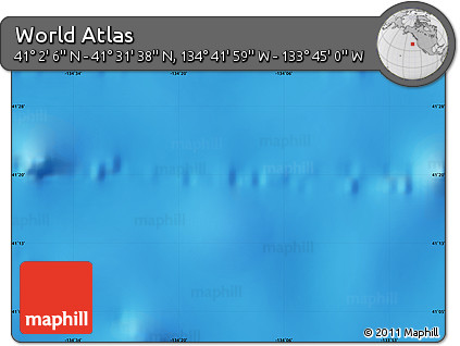 Physical Map of the Area around 41° 16' 52" N, 134° 13' 29" W