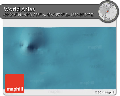 Satellite 3D Map of the Area around 41° 16' 52" N, 135° 13' 29" E