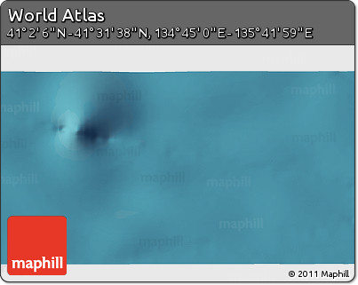 Satellite 3D Map of the Area around 41° 16' 52" N, 135° 13' 29" E