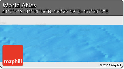 Physical Panoramic Map of the Area around 41° 16' 52" N, 136° 55' 30" E