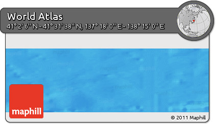 Physical Panoramic Map of the Area around 41° 16' 52" N, 137° 46' 30" E