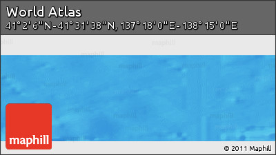 Physical Panoramic Map of the Area around 41° 16' 52" N, 137° 46' 30" E
