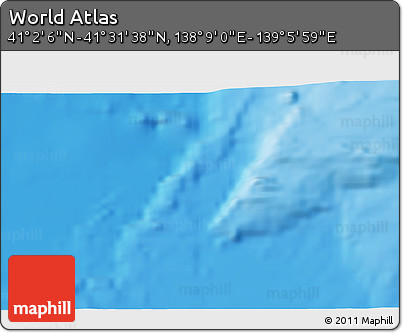 Physical 3D Map of the Area around 41° 16' 52" N, 138° 37' 30" E