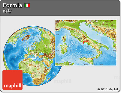 Physical Location Map of Formia