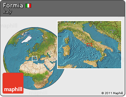 Satellite Location Map of Formia