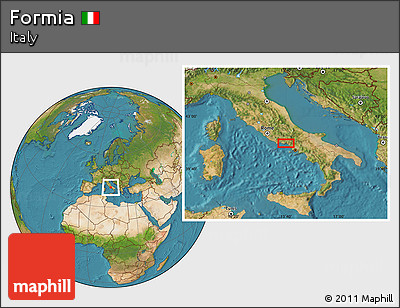 Satellite Location Map of Formia