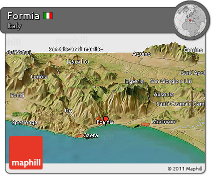 Satellite Panoramic Map of Formia