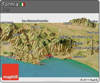 Satellite Panoramic Map of Formia