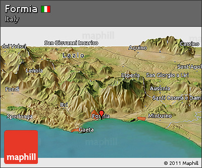 Satellite Panoramic Map of Formia