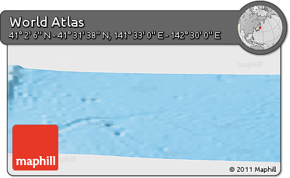 Physical Panoramic Map of the Area around 41° 16' 52" N, 142° 1' 30" E