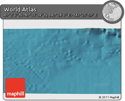 Satellite 3D Map of the Area around 41° 16' 52" N, 142° 52' 30" E