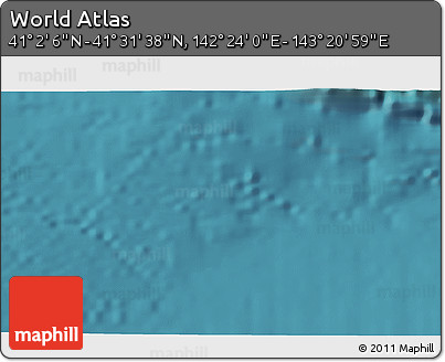 Satellite 3D Map of the Area around 41° 16' 52" N, 142° 52' 30" E