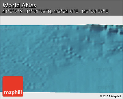 Satellite 3D Map of the Area around 41° 16' 52" N, 142° 52' 30" E