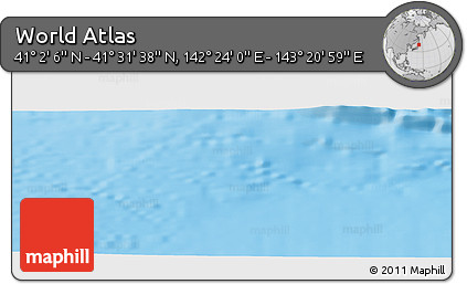 Physical Panoramic Map of the Area around 41° 16' 52" N, 142° 52' 30" E