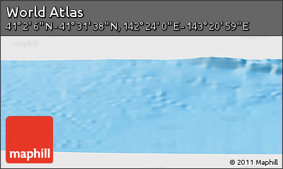 Physical Panoramic Map of the Area around 41° 16' 52" N, 142° 52' 30" E