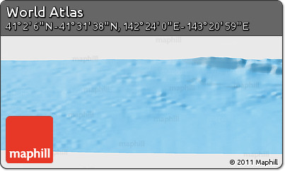 Physical Panoramic Map of the Area around 41° 16' 52" N, 142° 52' 30" E