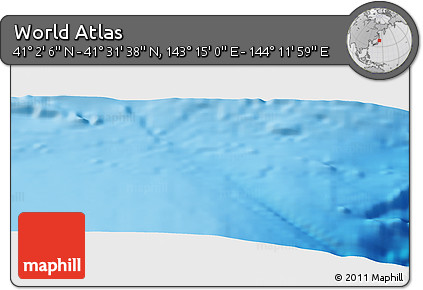 Physical Panoramic Map of the Area around 41° 16' 52" N, 143° 43' 29" E