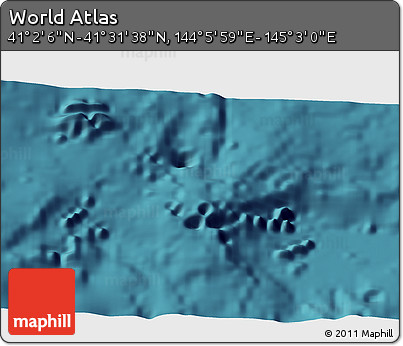 Satellite 3D Map of the Area around 41° 16' 52" N, 144° 34' 29" E