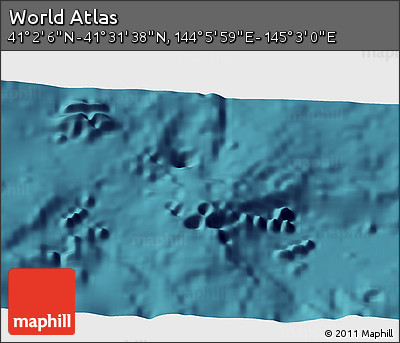 Satellite 3D Map of the Area around 41° 16' 52" N, 144° 34' 29" E