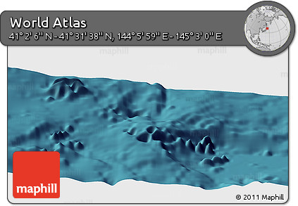 Satellite Panoramic Map of the Area around 41° 16' 52" N, 144° 34' 29" E