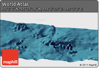 Satellite Panoramic Map of the Area around 41° 16' 52" N, 144° 34' 29" E