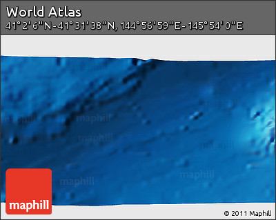 Physical 3D Map of the Area around 41° 16' 52" N, 145° 25' 30" E