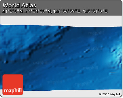 Physical 3D Map of the Area around 41° 16' 52" N, 145° 25' 30" E