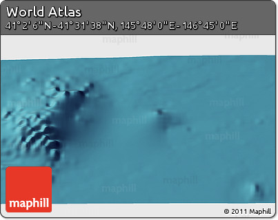 Satellite 3D Map of the Area around 41° 16' 52" N, 146° 16' 30" E