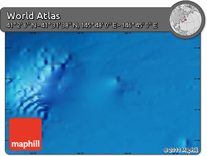 Physical Map of the Area around 41° 16' 52" N, 146° 16' 30" E