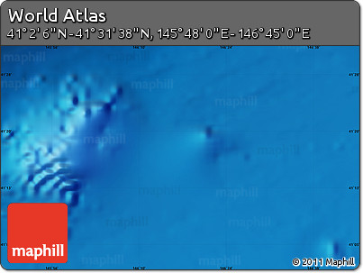 Physical Map of the Area around 41° 16' 52" N, 146° 16' 30" E