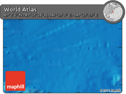 Physical Map of the Area around 41° 16' 52" N, 147° 7' 30" E