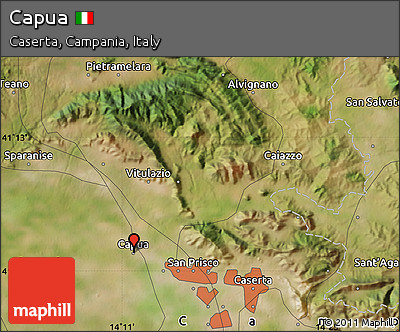 Satellite Map of Capua