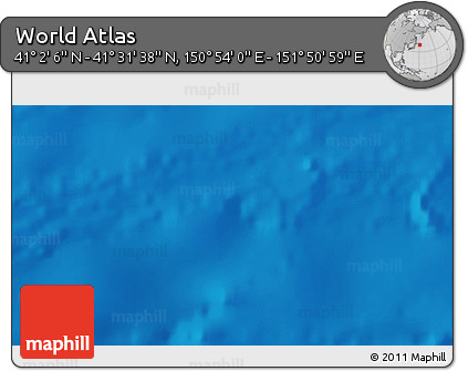 Physical 3D Map of the Area around 41° 16' 52" N, 151° 22' 30" E
