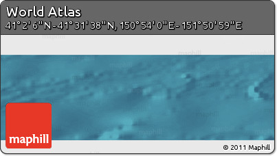 Satellite Panoramic Map of the Area around 41° 16' 52" N, 151° 22' 30" E