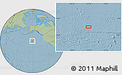Savanna Style Location Map of the area around 41° 16' 52" N, 151° 13' 29" W, hill shading