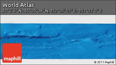 Physical Panoramic Map of the Area around 41° 16' 52" N, 153° 4' 29" E
