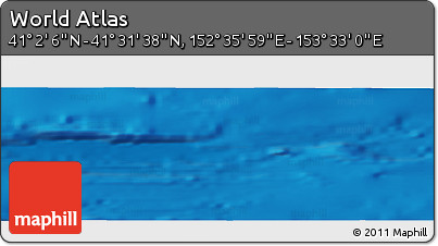 Physical Panoramic Map of the Area around 41° 16' 52" N, 153° 4' 29" E
