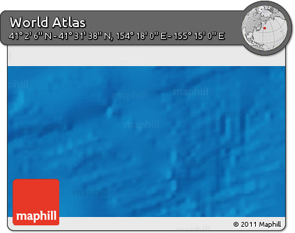 Physical 3D Map of the Area around 41° 16' 52" N, 154° 46' 30" E