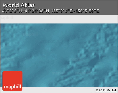 Satellite 3D Map of the Area around 41° 16' 52" N, 155° 37' 30" E