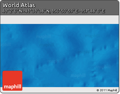 Physical 3D Map of the Area around 41° 16' 52" N, 157° 19' 29" E