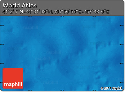 Physical Map of the Area around 41° 16' 52" N, 157° 19' 29" E