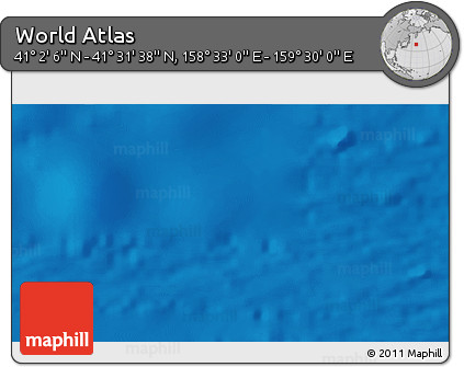 Physical 3D Map of the Area around 41° 16' 52" N, 159° 1' 30" E