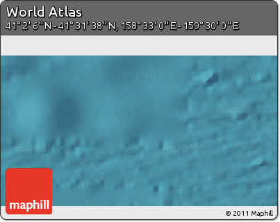 Satellite 3D Map of the Area around 41° 16' 52" N, 159° 1' 30" E