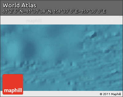 Satellite 3D Map of the Area around 41° 16' 52" N, 159° 1' 30" E
