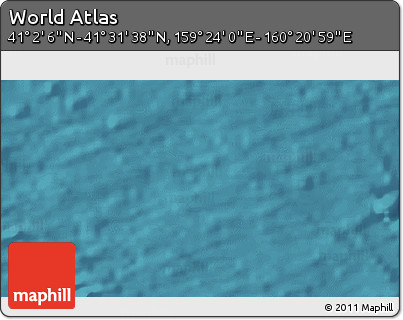 Satellite 3D Map of the Area around 41° 16' 52" N, 159° 52' 30" E
